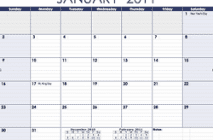 2011 Monthly Calendar on 2011 Monthly Calendar Template For Numbers